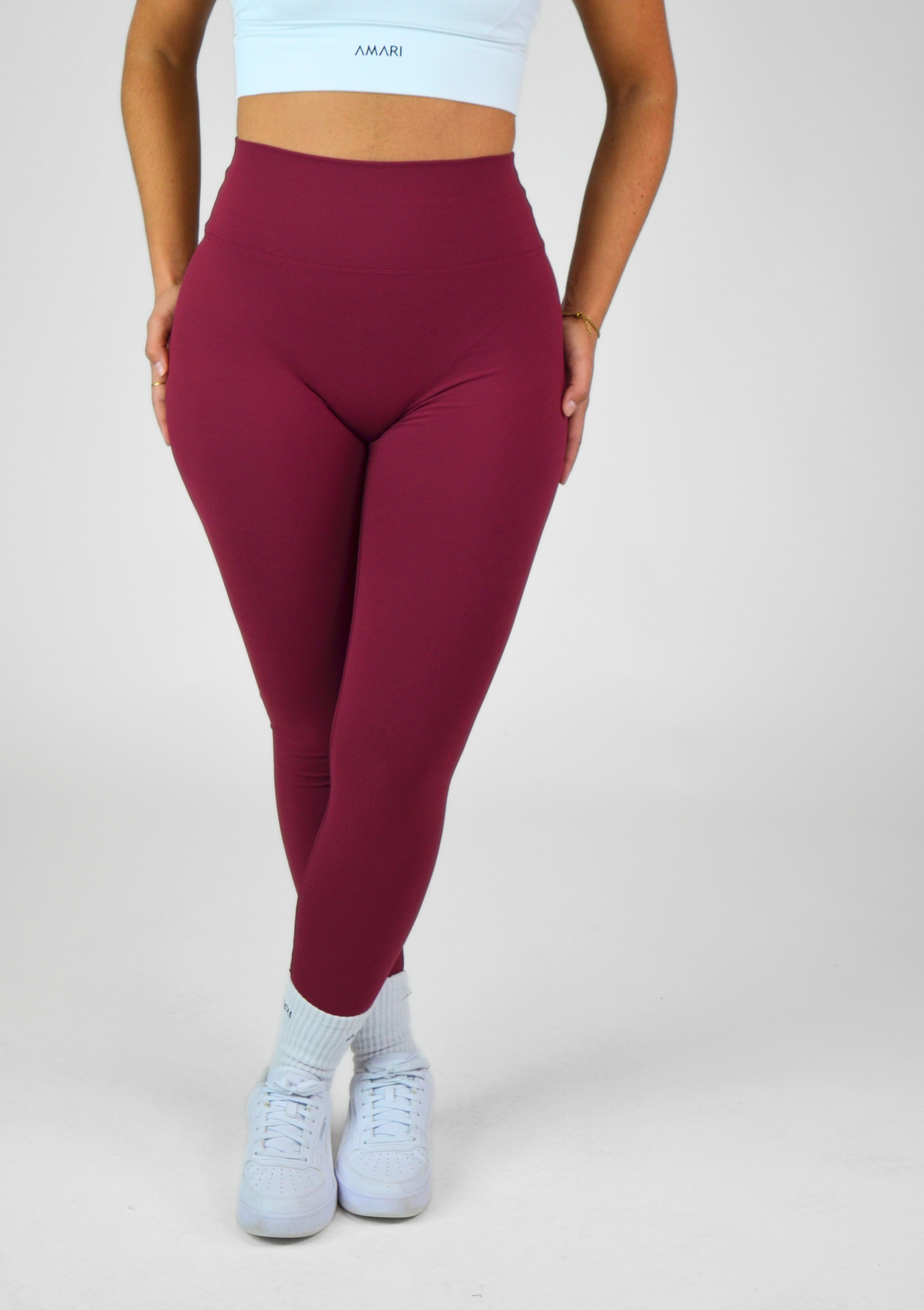 Essentials Leggings - Burgundy Red