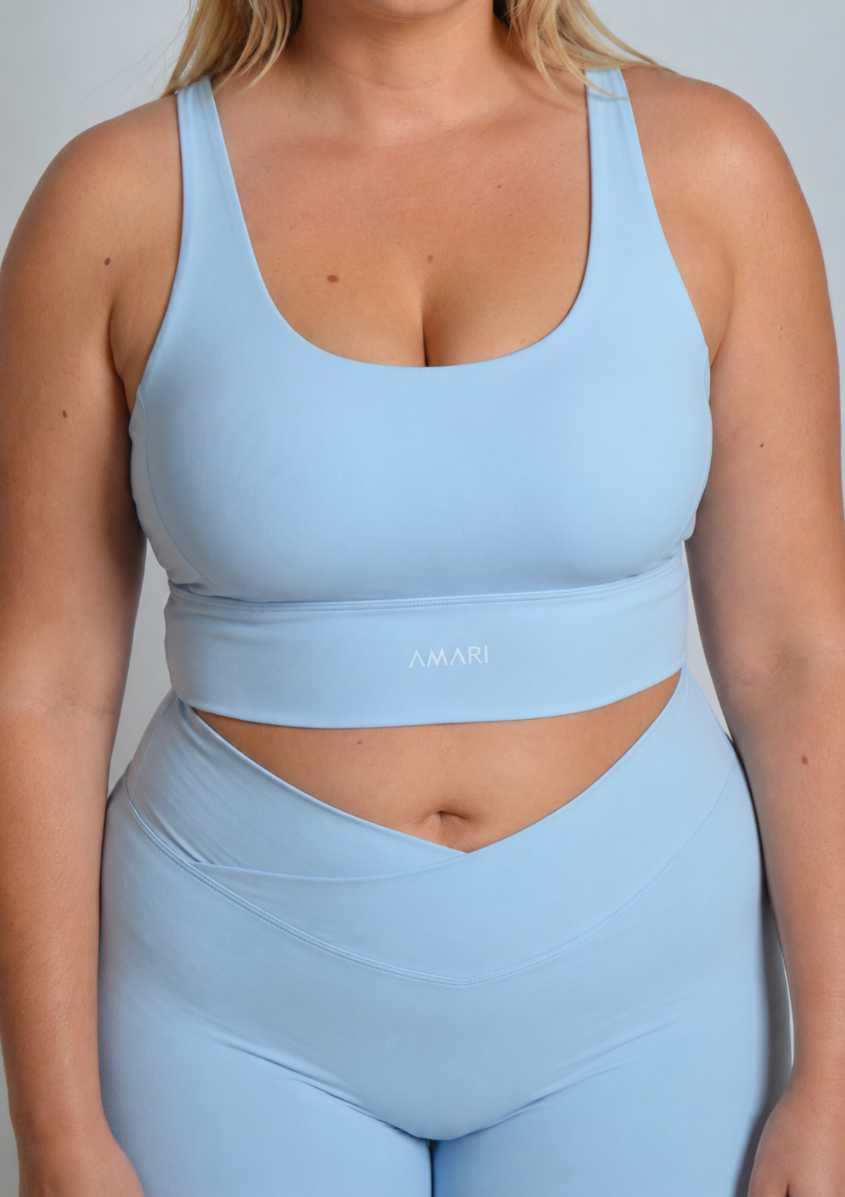 Cloud Love™ Cross Back Sports Bra - Baby Blue
