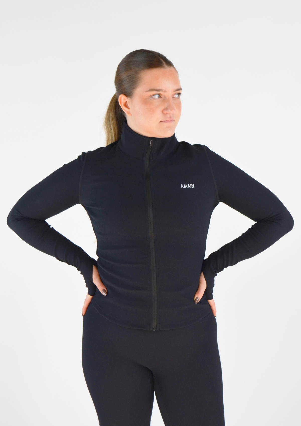 Ribbed Form Jacket - Black