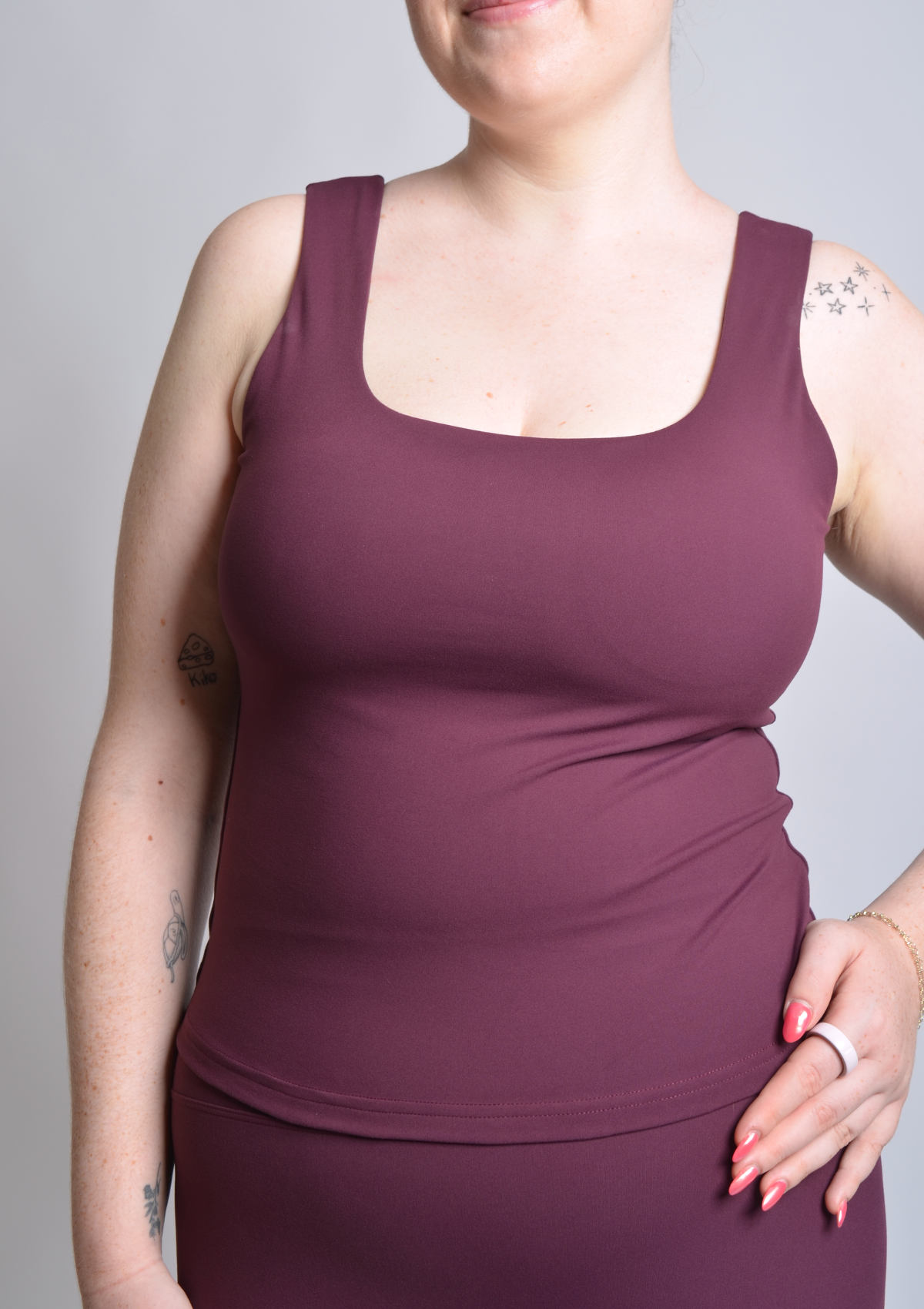 Essentials Top - Dark Cherry