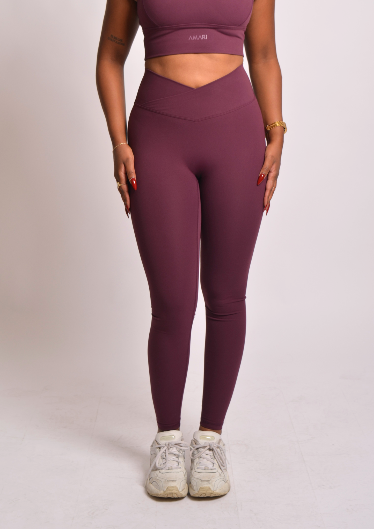 Cloud Love™ V-Leggings - Dark Cherry