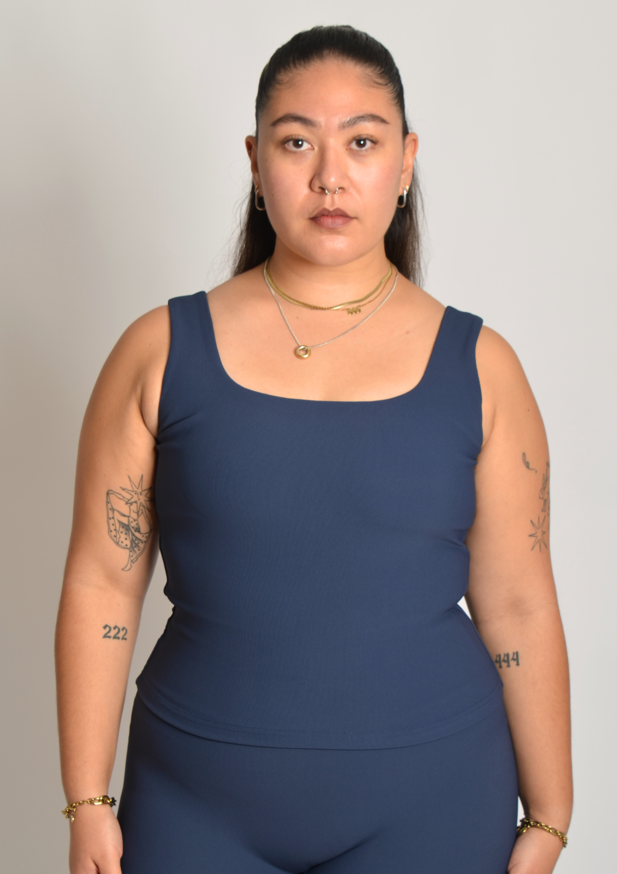RibForm™ Basic Top with Built in Bra - Midnight Blue