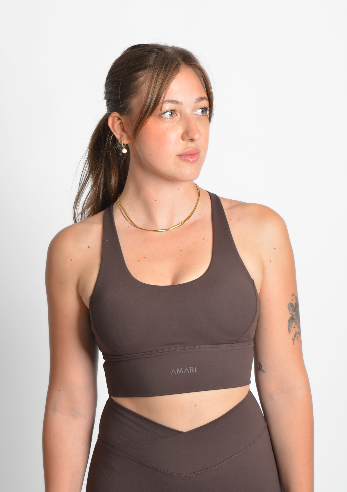 Cloud Love™ Cross Back Sports Bra - Espresso
