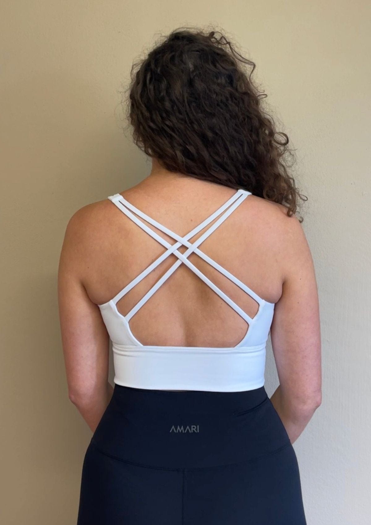 Second Chance: Cross Back Sports Bra - White