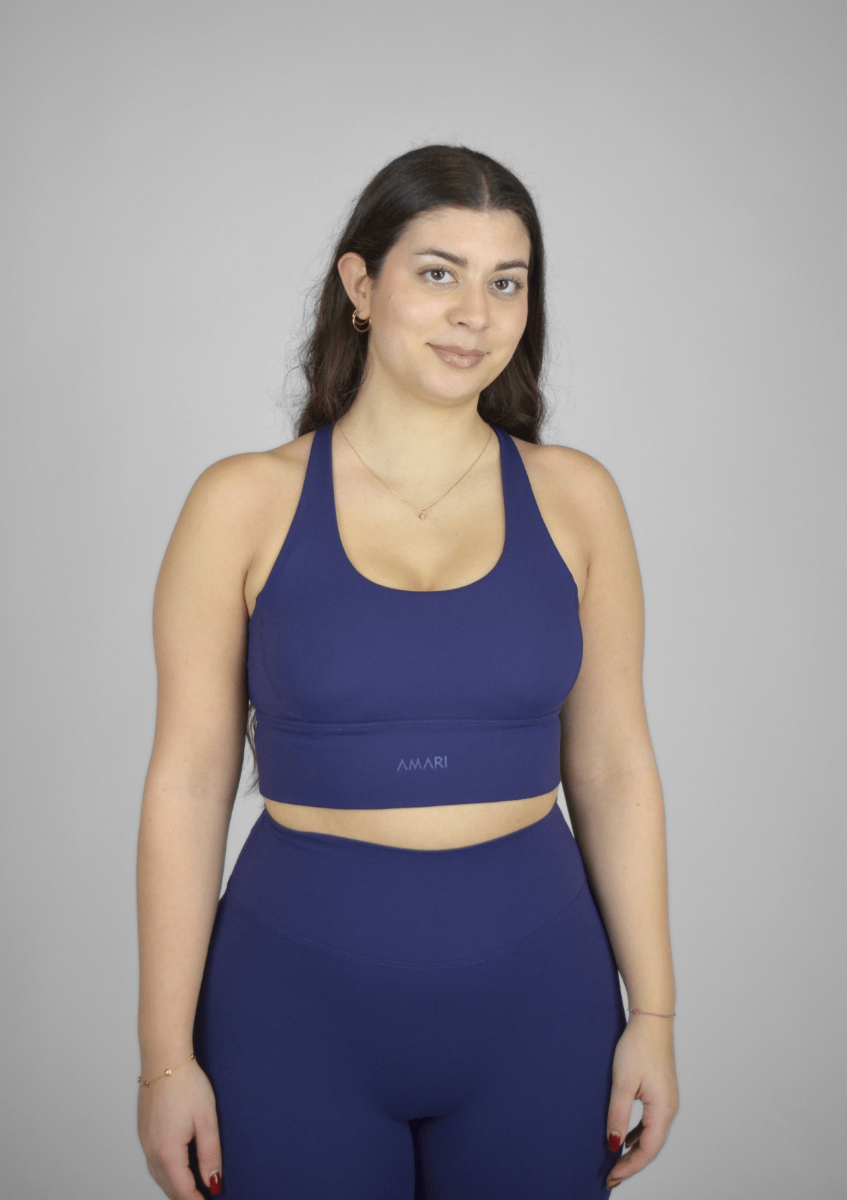 Cross Back Sports Bra - Dark Violet