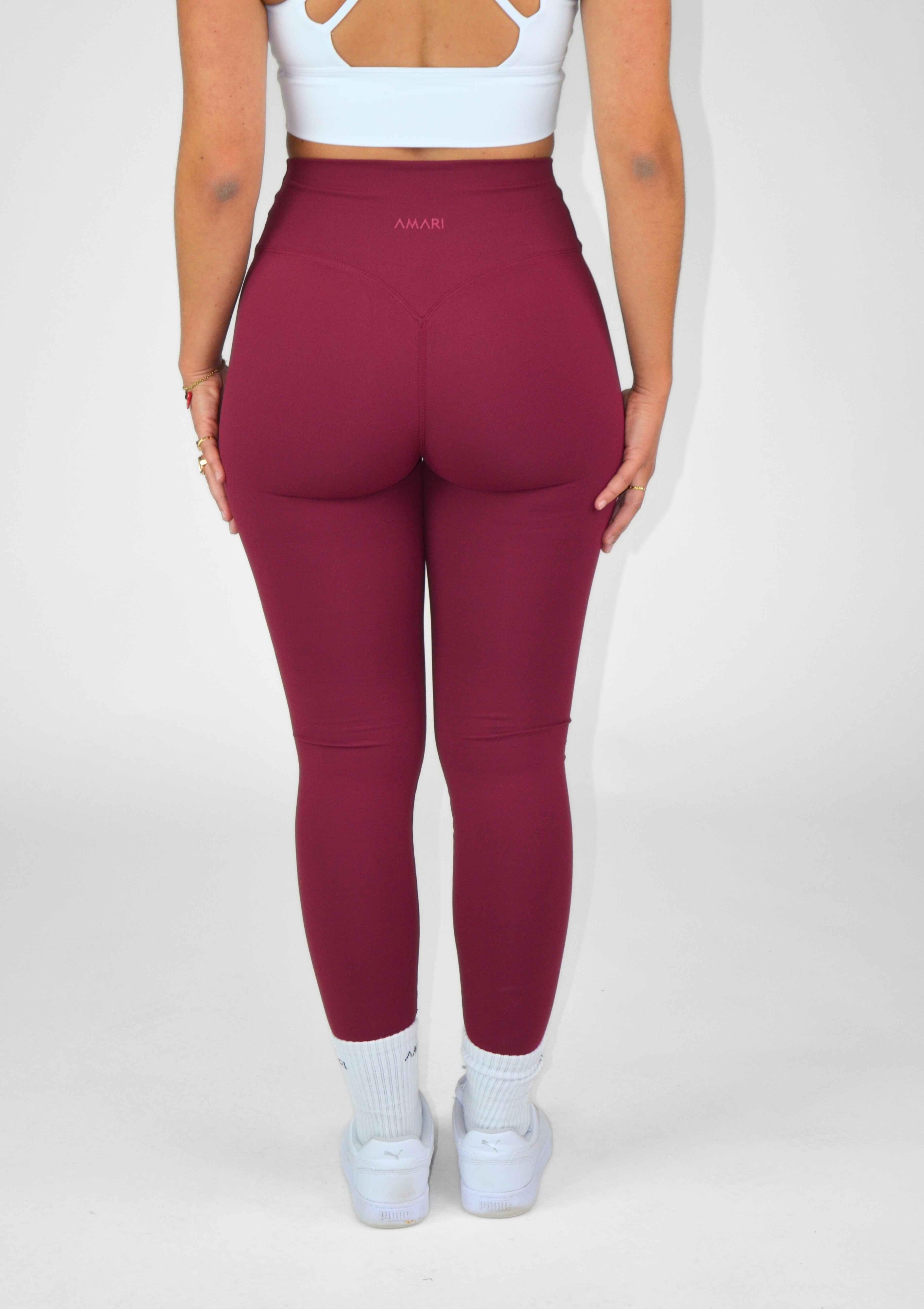 Essentials Leggings - Burgundy Red