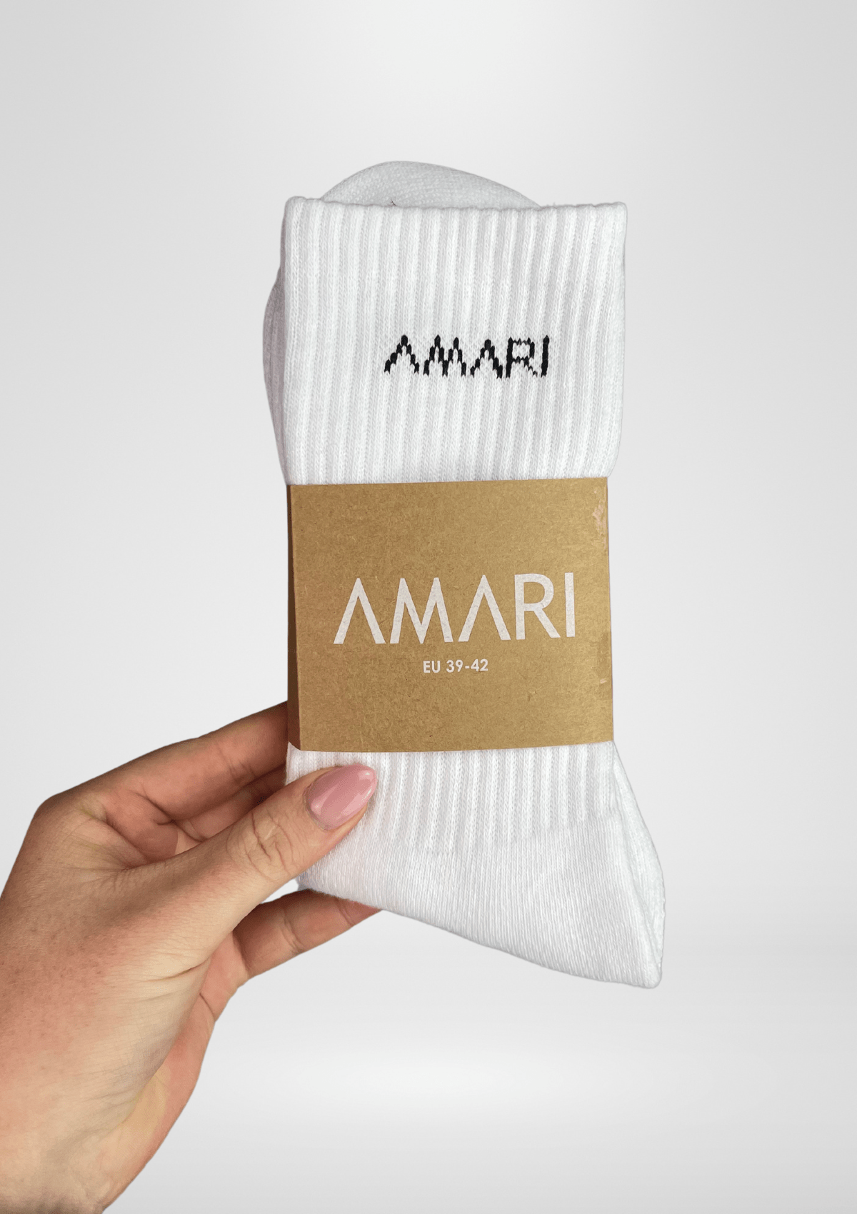 Unisex Crew Socks - White