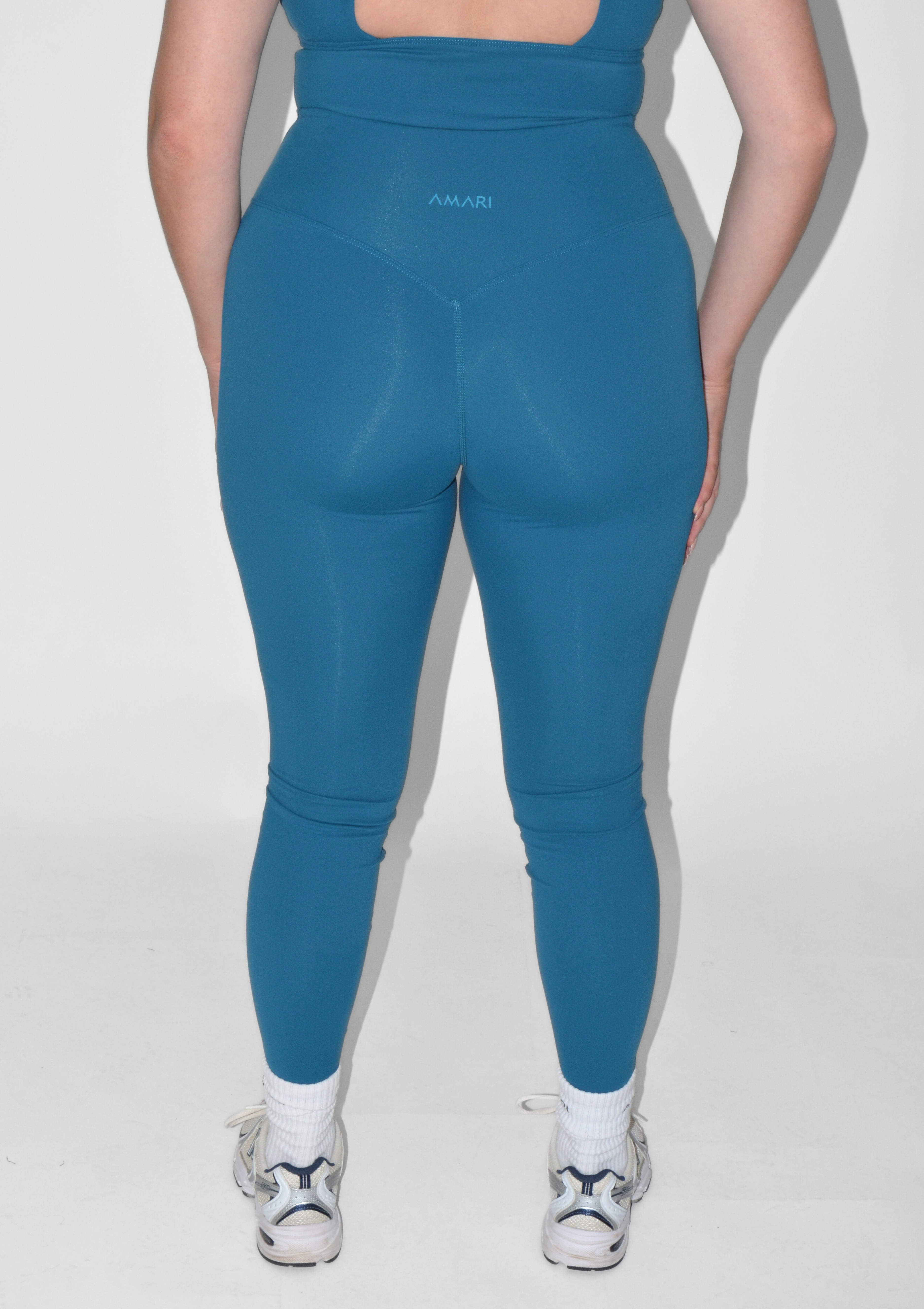 V-Leggings - Petrol Blue