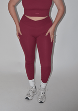 Burgundy Essentials v-leggings