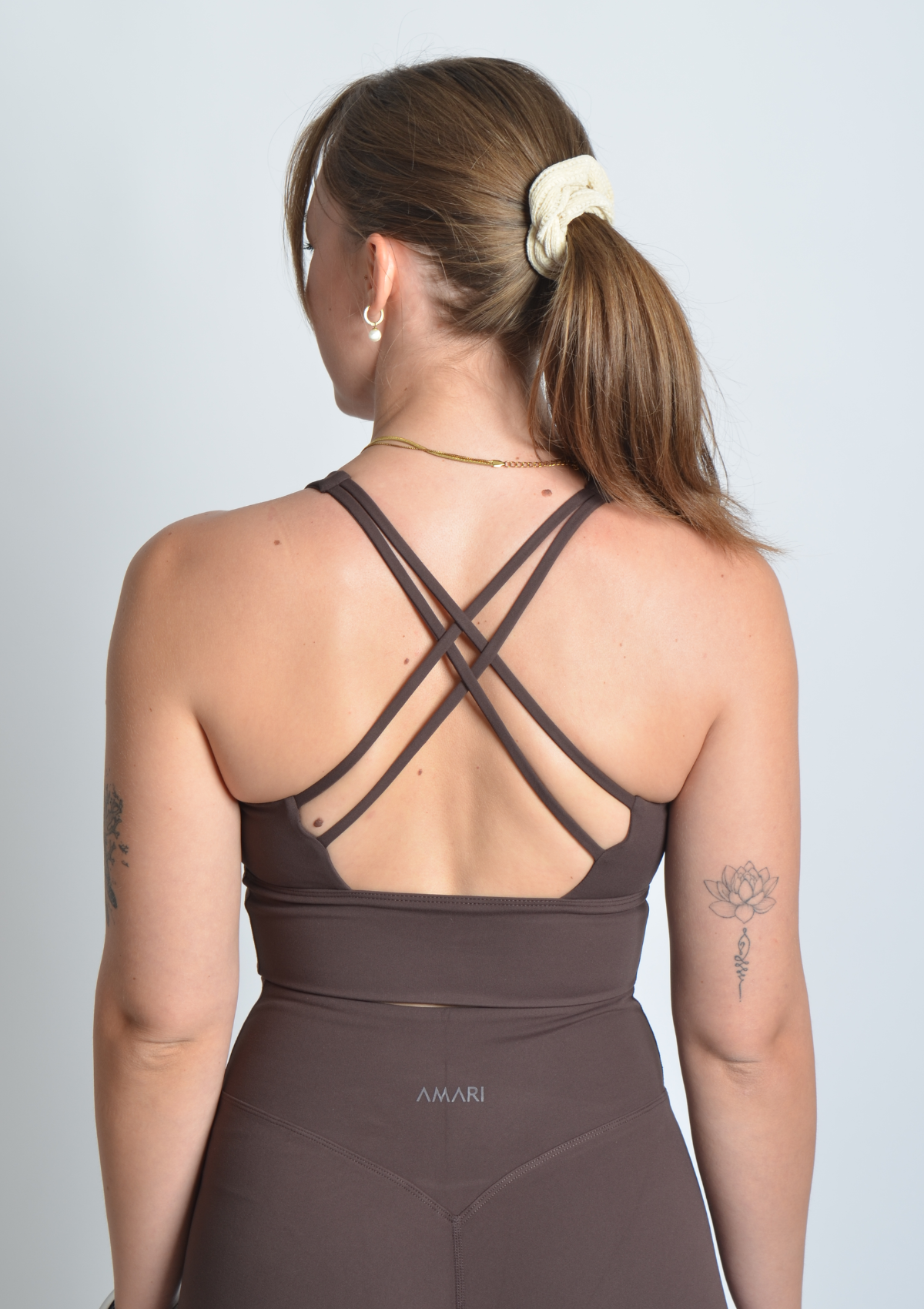 Cloud Love™ Cross Back Sports Bra - Espresso