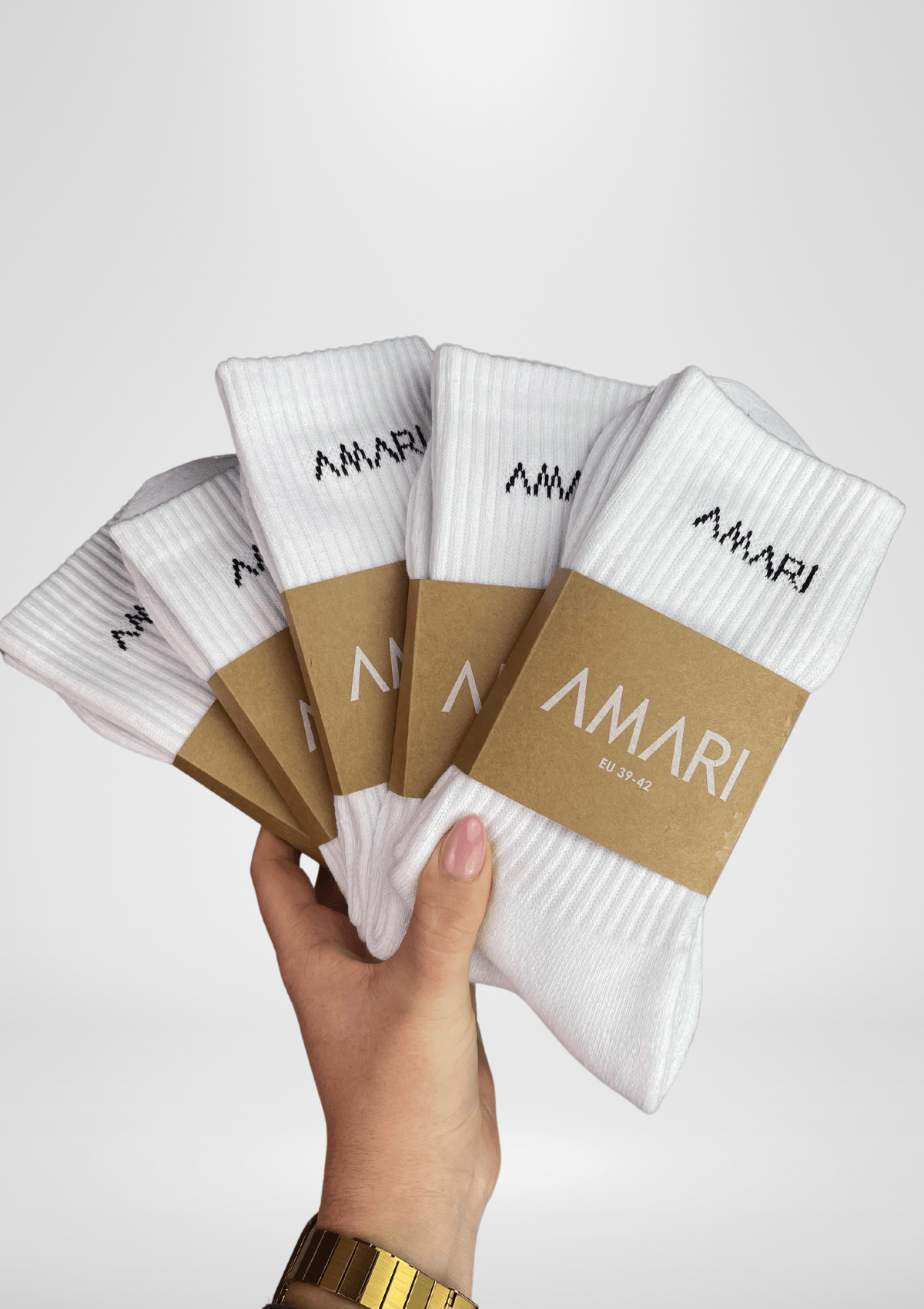 Unisex Crew Socks - White (5 Pairs)