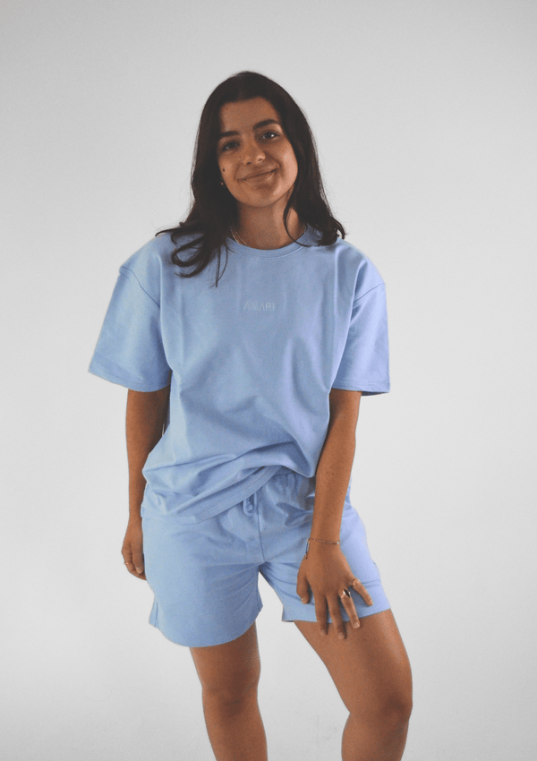 Unisex Sweats Shorts - Pastel Blue