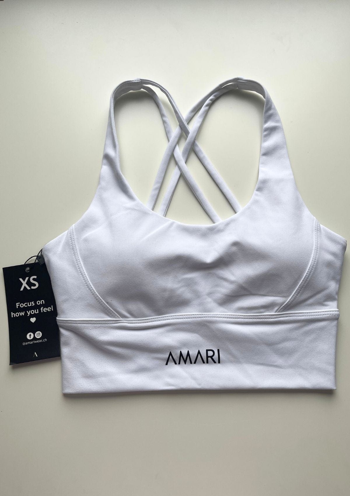 Second Chance: Cross Back Sports Bra - White