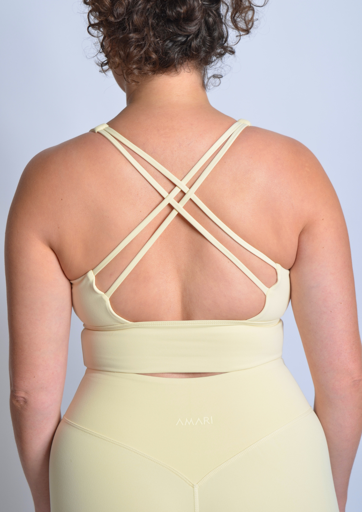 Cloud Love™ Cross Back Sports Bra - Butter Yellow