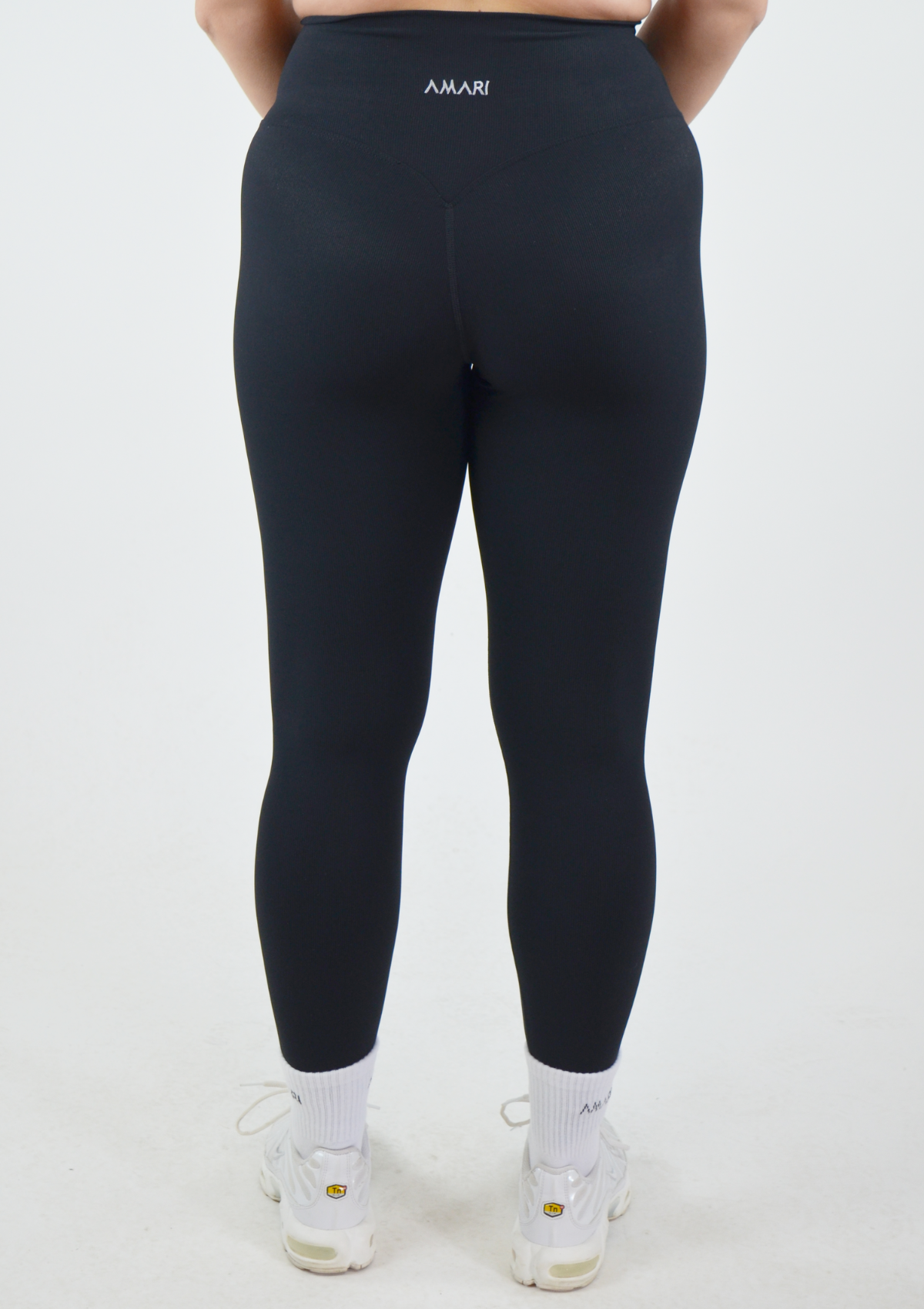 Ribbed Basic Leggings - Black