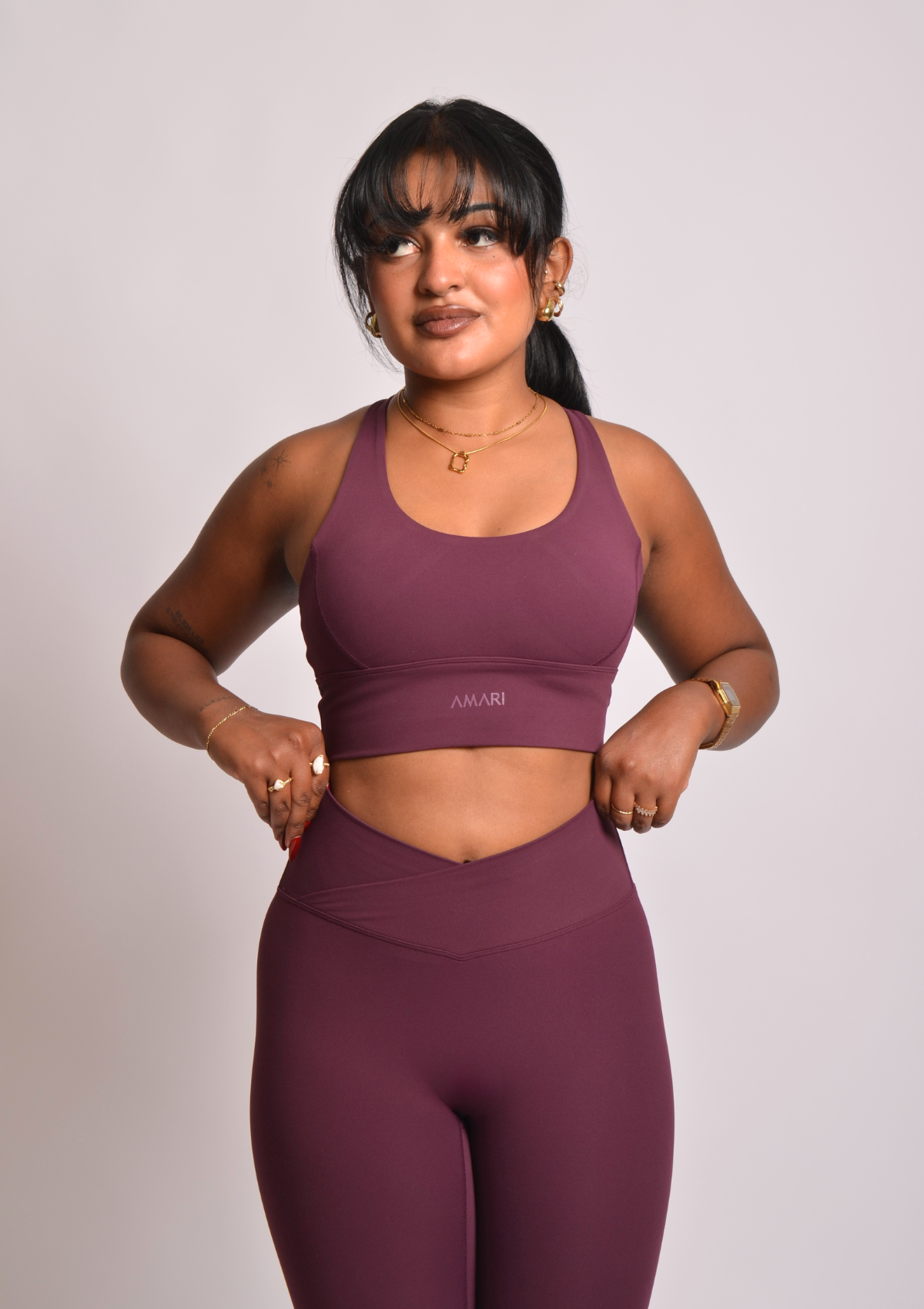 Cloud Love™ V-Leggings - Dark Cherry