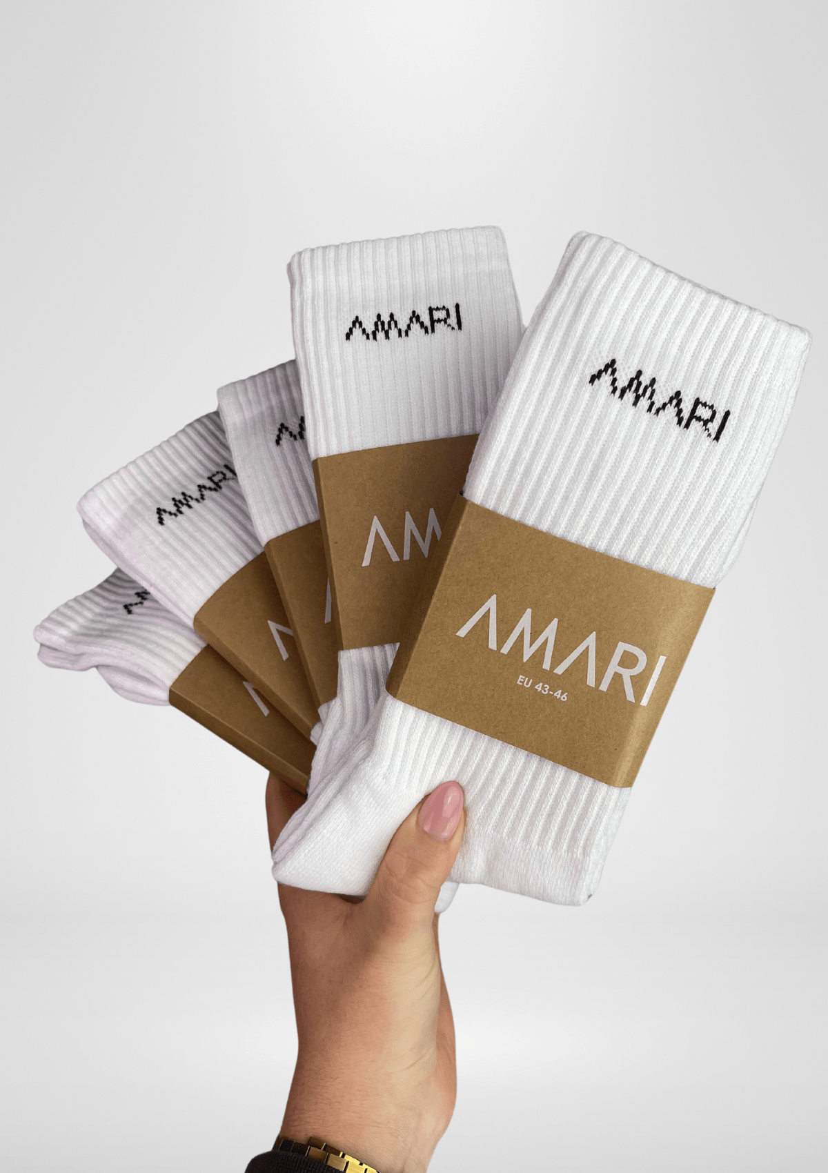 Unisex Crew Socks - White (5 Pairs)