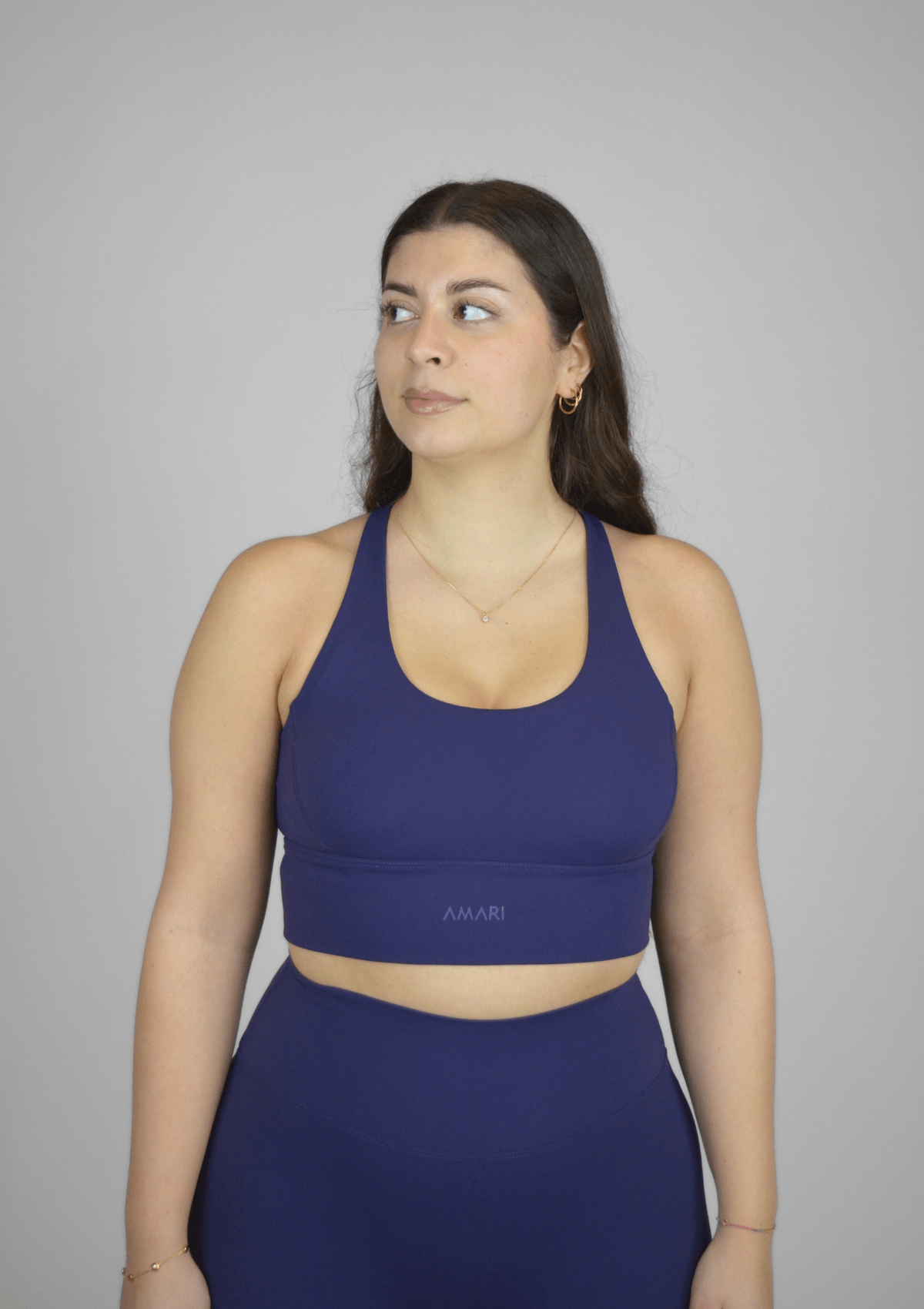 Cross Back Sports Bra - Dark Violet