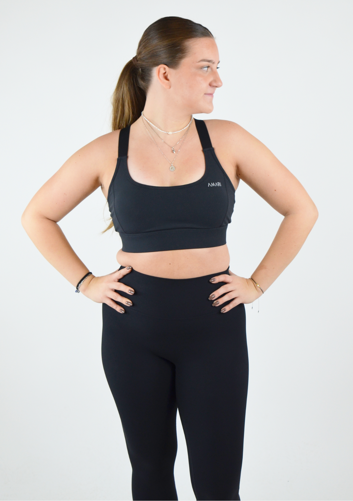 Ribbed Basic Leggings - Black