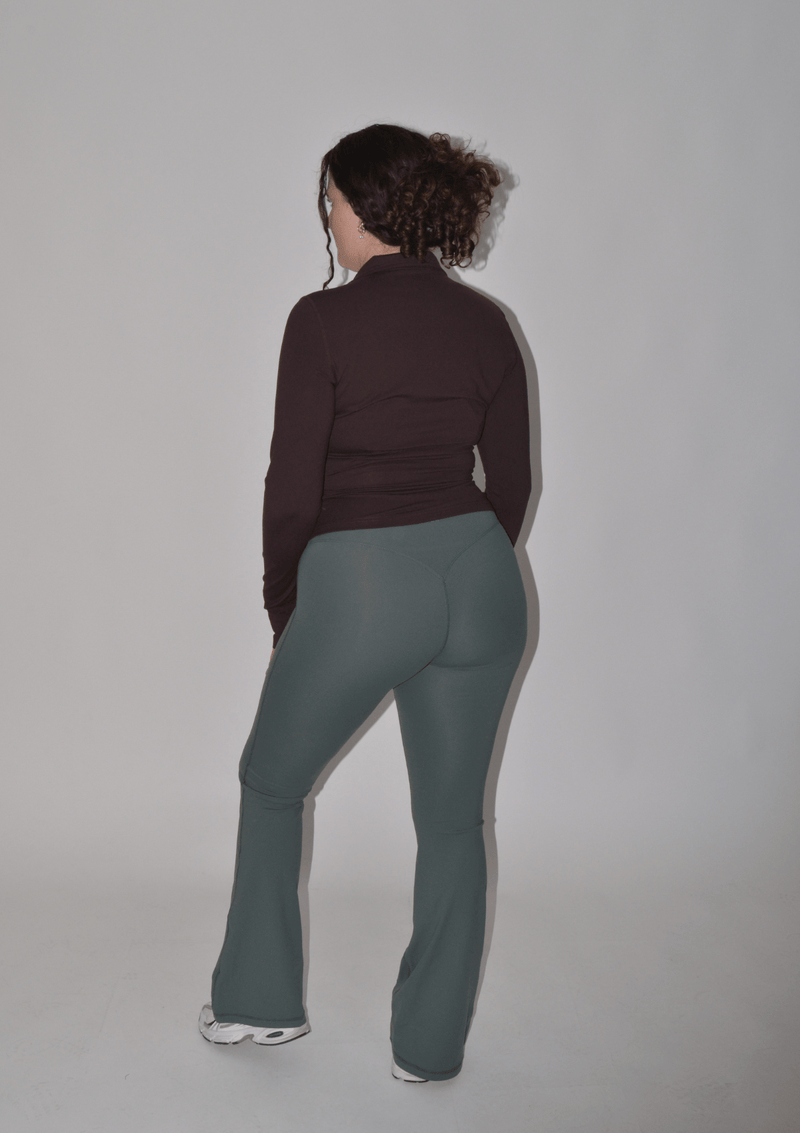 Flared Leggings - Olive