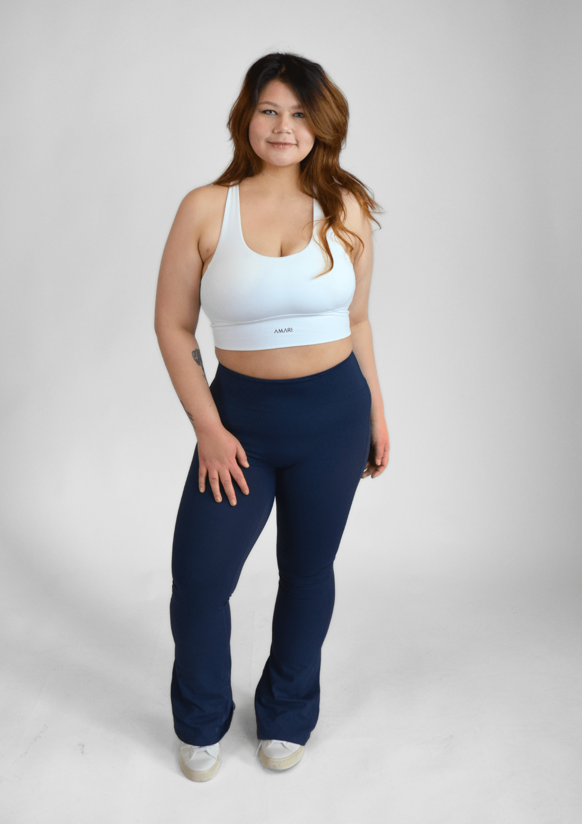 Cross Back Sports Bra - White