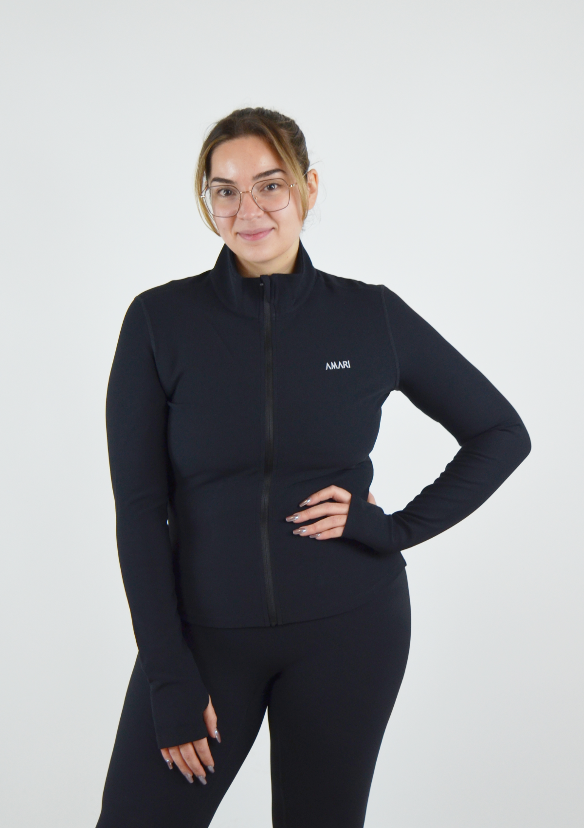 Ribbed Form Jacket - Black