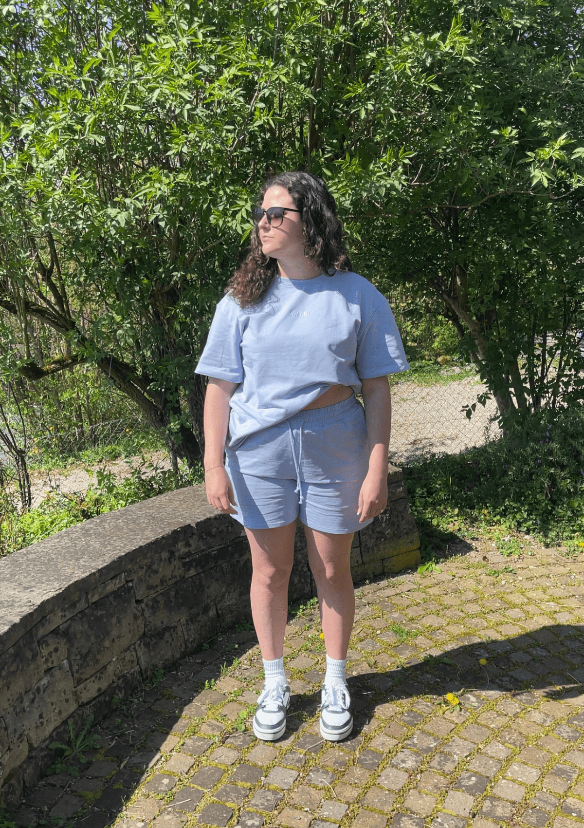 Unisex Sweats Shorts - Pastel Blue