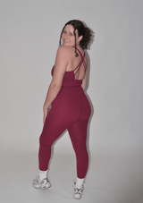 Burgundy Essentials v-leggings