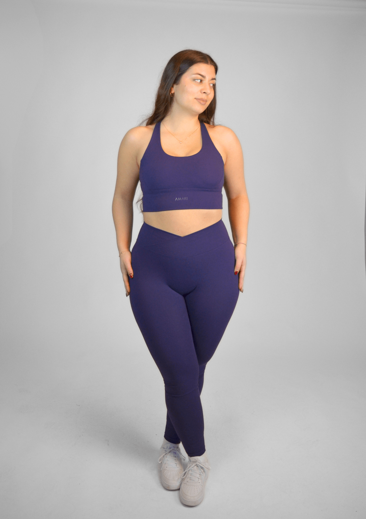 Cross Back Sports Bra - Dark Violet