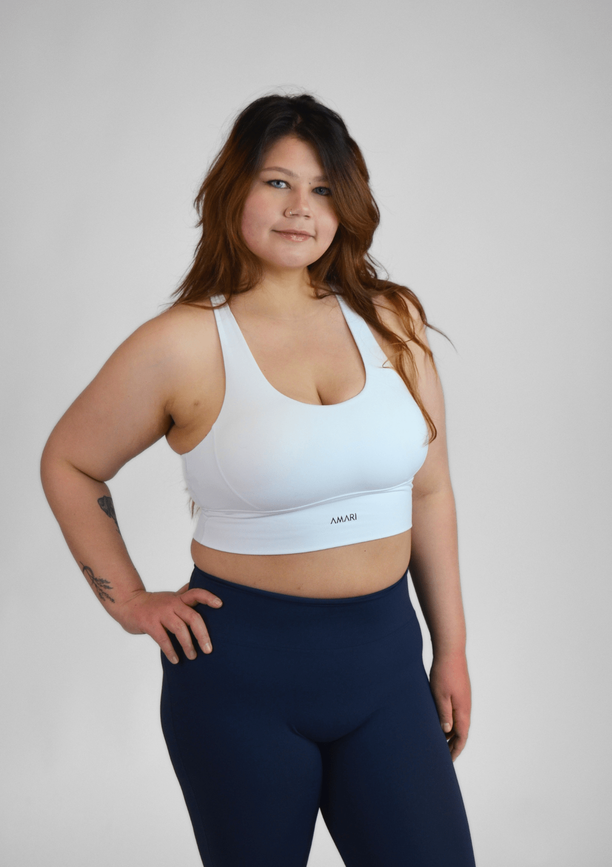 Cross Back Sports Bra - White