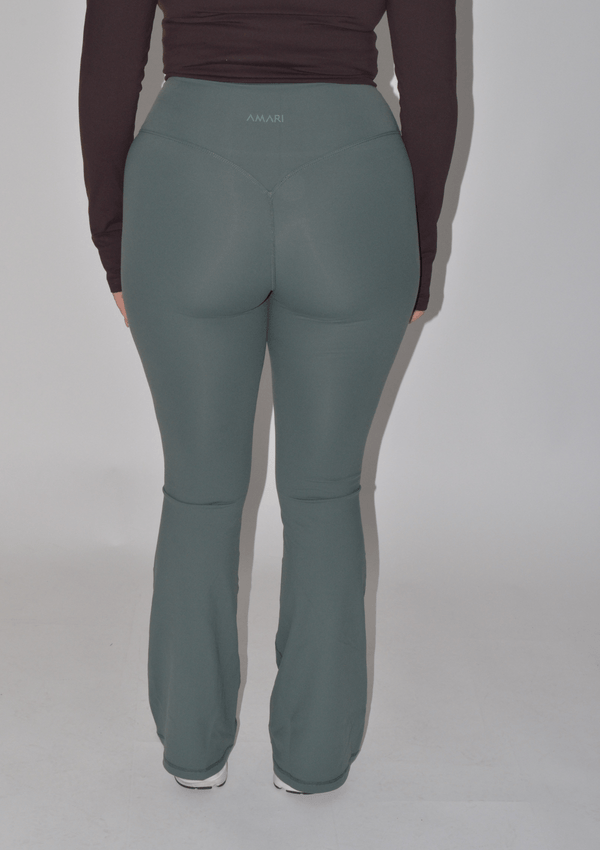 Flared Leggings - Olive