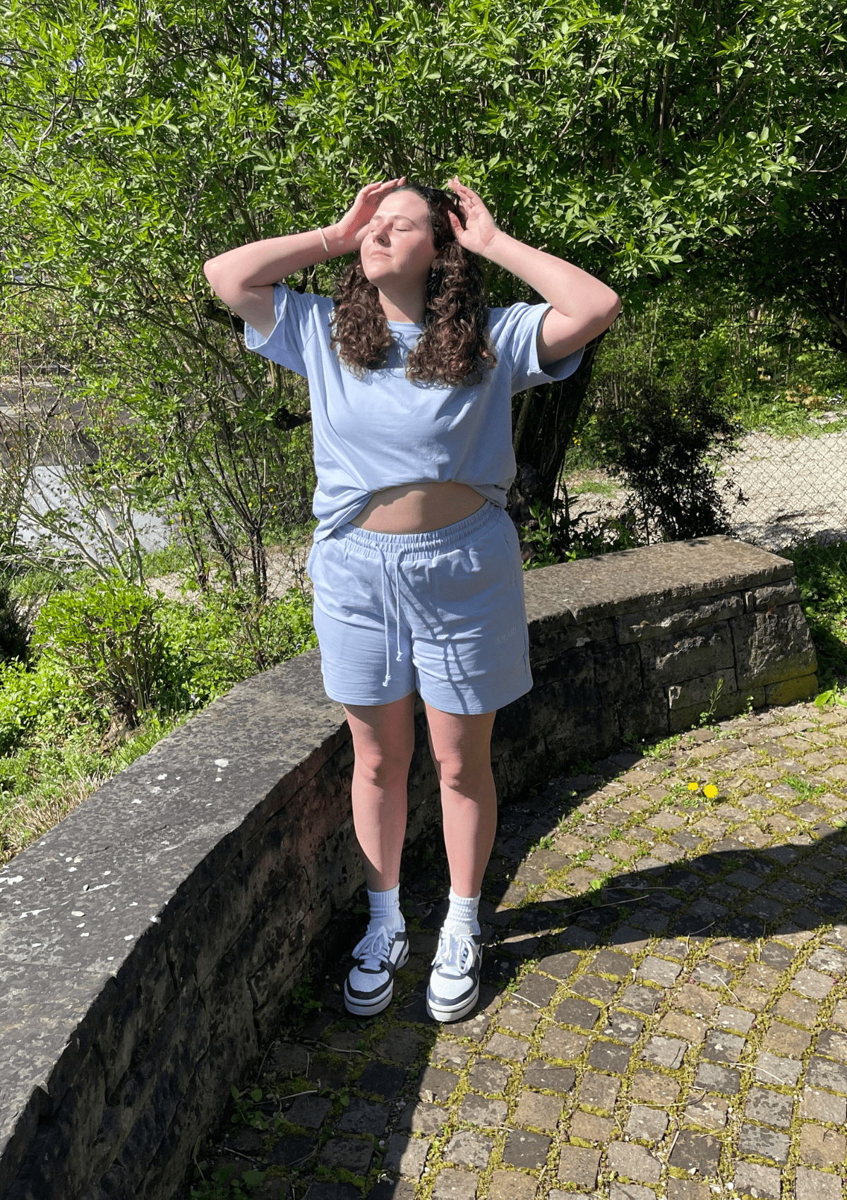 Unisex Sweats Shorts - Pastel Blue