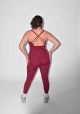 Essentials Leggings - Burgundy Red