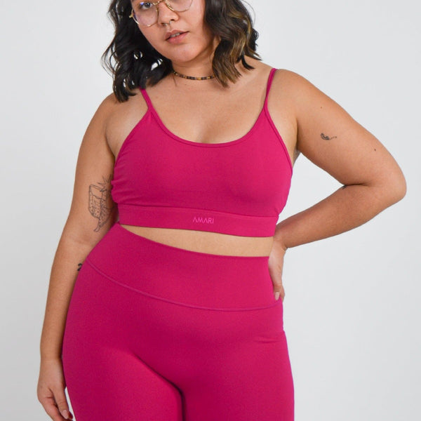 Essentials Sports Bra - Hot Pink – Amari Wear