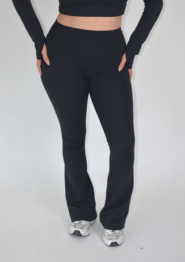 Flared Leggings - Black