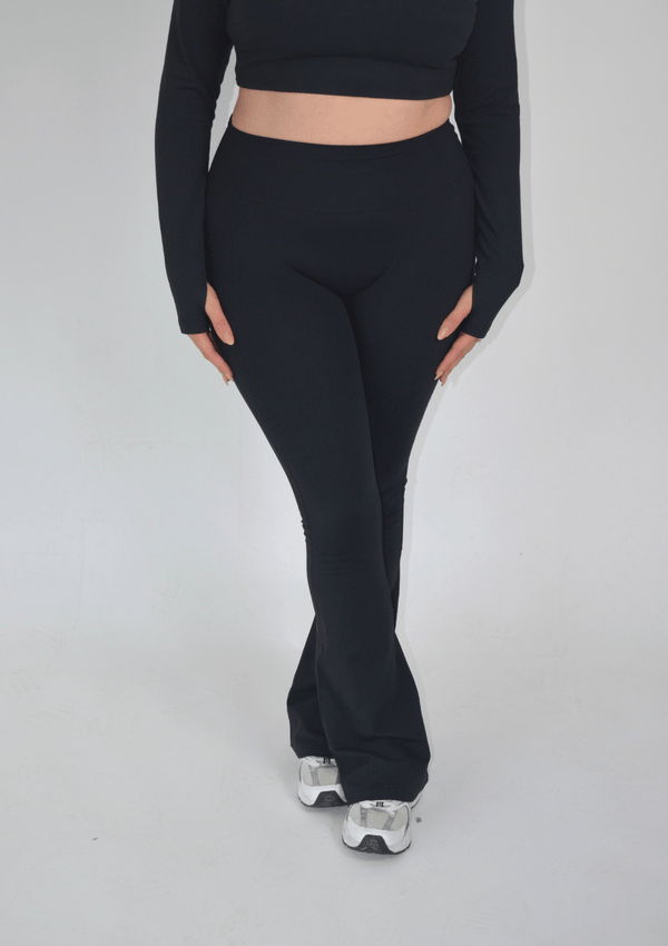 Flared Leggings - Black