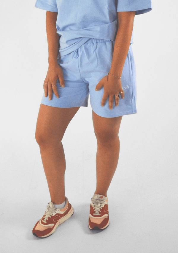 Unisex Sweats Shorts - Pastel Blue