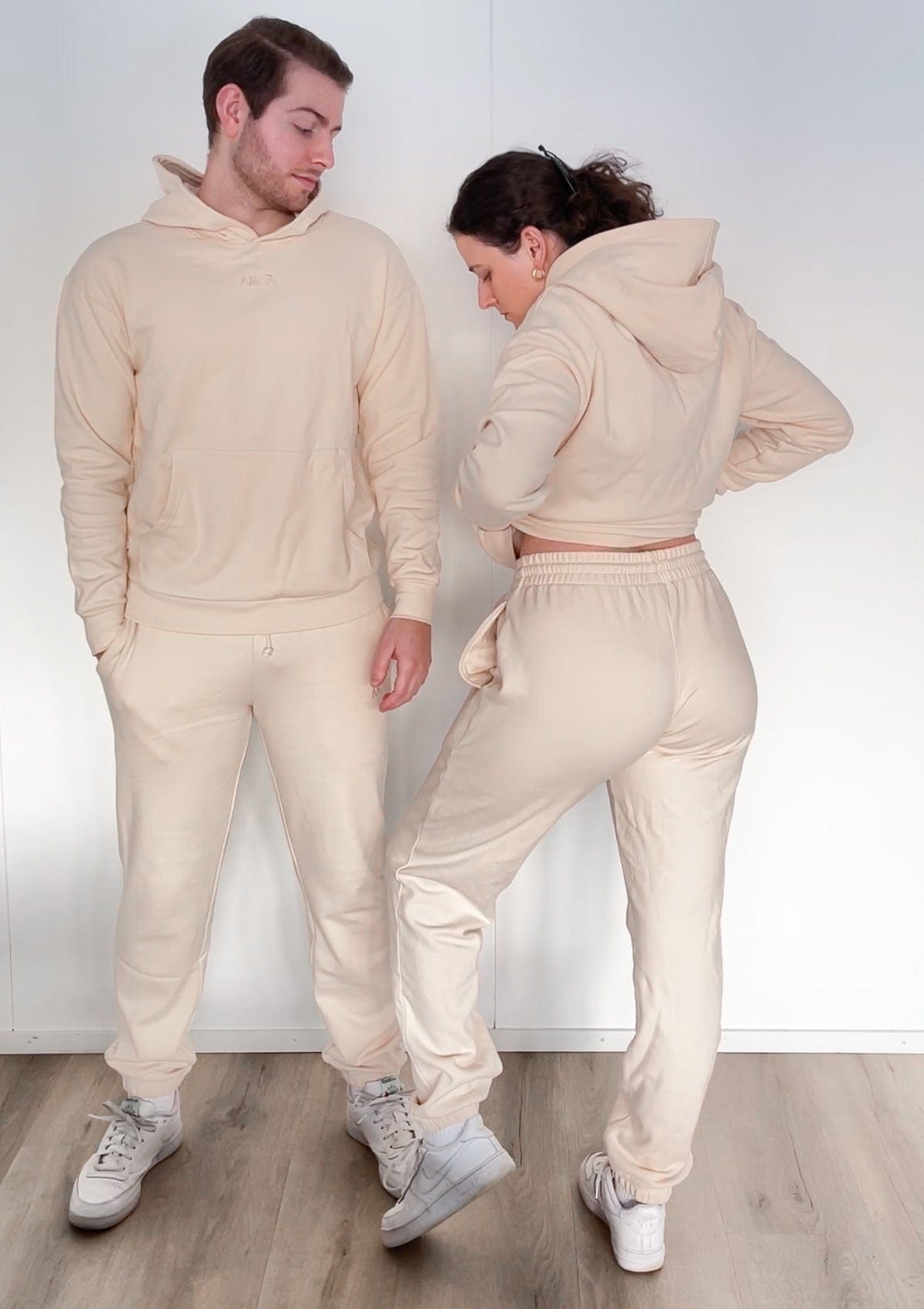 Unisex Sweats Hoodie - Cream