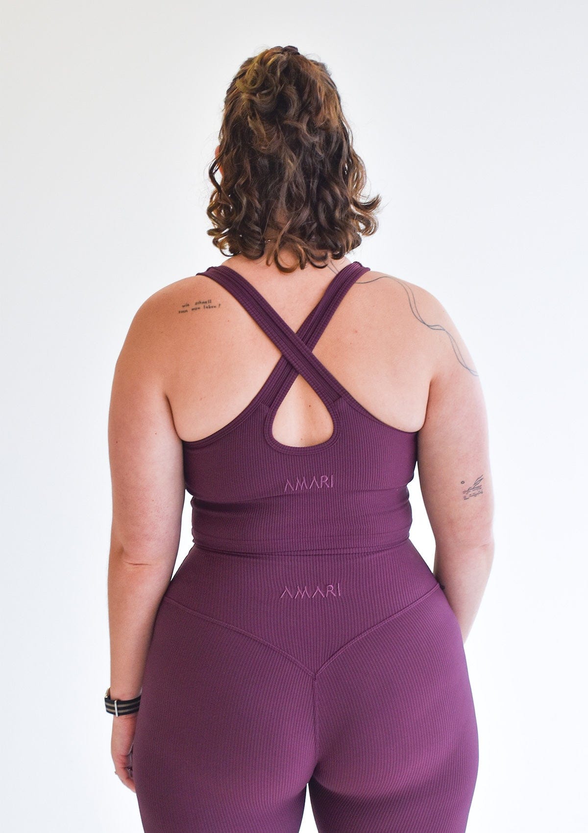 Ribbed Crop Top - Plum