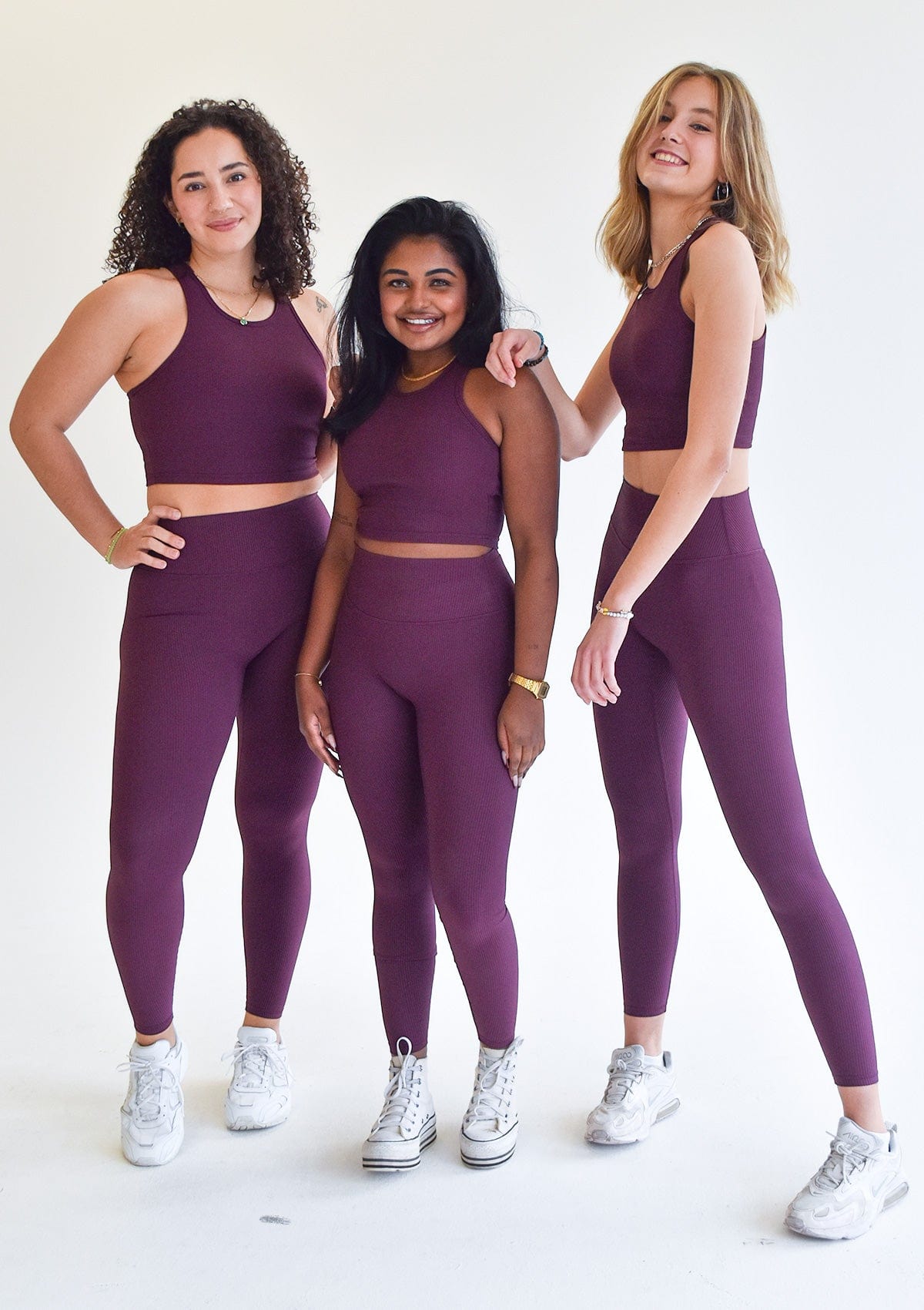 Ribbed Crop Top - Plum